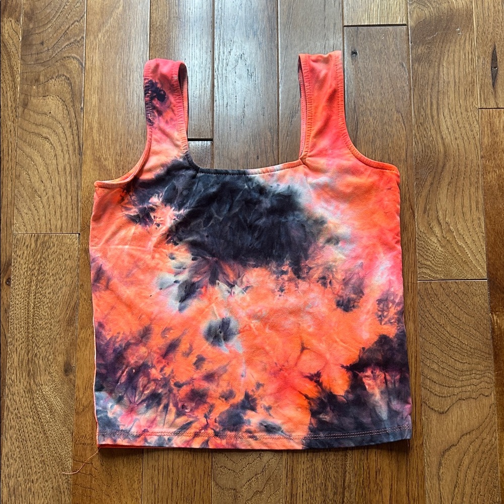 Orange Tie-Dye Tank